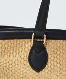 TOPKAPI 【Breath TOPKAPI】サングラスホルダー付き レザーコンビ カゴバッグ M