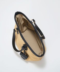 TOPKAPI 【Breath TOPKAPI】サングラスホルダー付き レザーコンビ カゴバッグ M