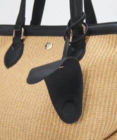 TOPKAPI 【Breath TOPKAPI】サングラスホルダー付き レザーコンビ カゴバッグ M