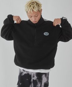 WEGO フリース　ワンポイントハーフZIPプルオーバー