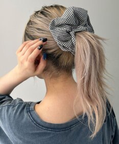 WEGO Lギンガムチェックシュシュ