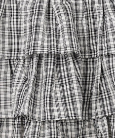 ANY KIDS 【洗濯機可能】ティアード チェックスカパン