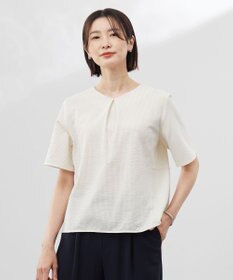 J.PRESS LADIES 【洗える・抗菌防臭・吸水速乾】サッカージャージー ペプラム カットソー