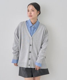 earth music&ecology レーヨンルーズＶネックカーディガン