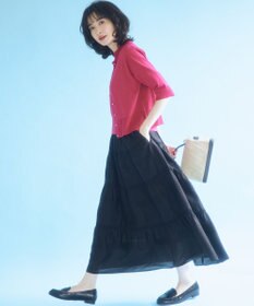 組曲 シアーニット5分袖 カーディガン