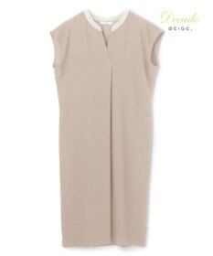 BEIGE， 【セットアップ対応】CINDY / 配色ネック フレンチドレス