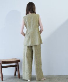 YECCA VECCA 刺繍ワイドパンツ