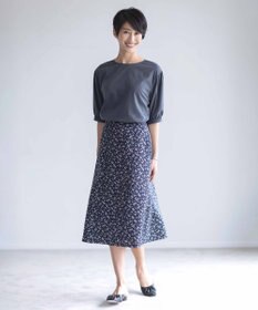 J.PRESS LADIES L 【WEB限定カラーあり・洗える】ラミーポプリン ボリュームスリーブ ブラウス