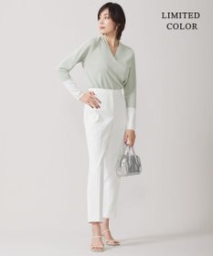 ICB 【WEB限定カラーあり・洗える】 シンセティックフルニードル Vネックプルオーバー