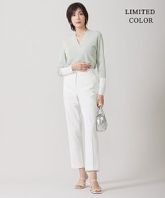 ICB 【WEB限定カラーあり・洗える】 シンセティックフルニードル Vネックプルオーバー