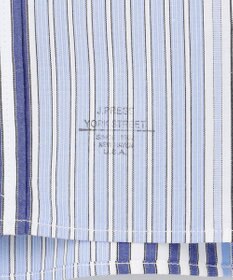 J.PRESS YORK STREET 【UNISEX】マルチストライプバンドカラー シャツ