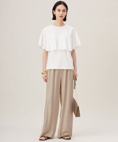 自由区 S 【接触冷感・UVカット・吸水速乾・抗菌防臭・洗える】ハイツイストポンチフレアディティール カットソー