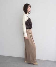 YECCA VECCA グリッタードットベロアオーバーキャミ