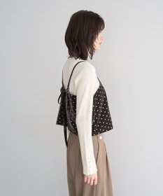 YECCA VECCA グリッタードットベロアオーバーキャミ