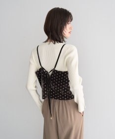 YECCA VECCA グリッタードットベロアオーバーキャミ