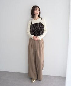 YECCA VECCA グリッタードットベロアオーバーキャミ