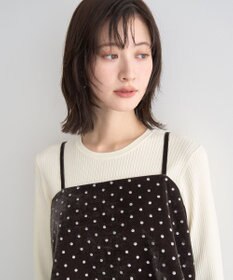 YECCA VECCA グリッタードットベロアオーバーキャミ