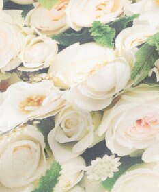 自由区 【カトリエムブーケ】La boroderie de Laurent ブーケモチーフシルクスカーフ