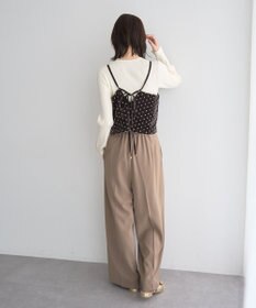 YECCA VECCA グリッタードットベロアオーバーキャミ