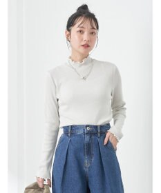 earth music&ecology ラメハイネックプルオーバー