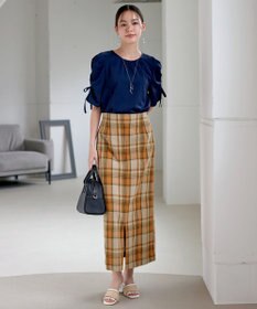 Tiaclasse 【洗える】カラミチェックスカート