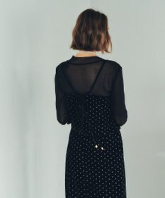 YECCA VECCA グリッタードットベロアオーバーキャミ