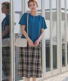 Tiaclasse 【洗える】カラミチェックスカート