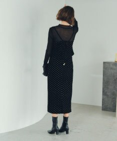 YECCA VECCA グリッタードットベロアオーバーキャミ