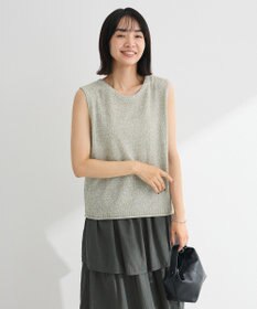 Green Parks 前後２ｗａｙ　ミックスカラーノースリーブニット