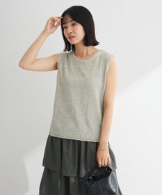 Green Parks 前後２ｗａｙ　ミックスカラーノースリーブニット