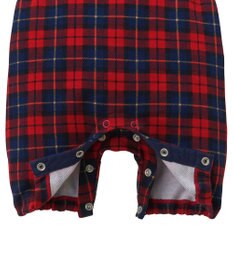 MIKI HOUSE HOT BISCUITS 【70-90cm】 チェック柄 オーバーオール