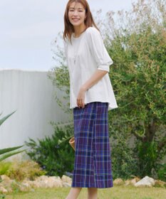 Tiaclasse 【洗える】カラミチェックスカート