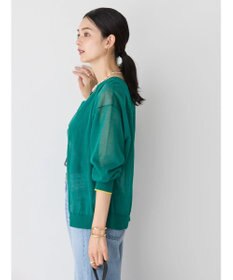 AMERICAN HOLIC バイカラーシアーニットカーディガン