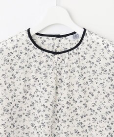 J.PRESS LADIES L 【洗える】 スパンローンフラワー ボリュームスリーブ ブラウス
