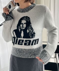 WEGO フラッフィーグラフィックちびニット