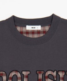 WEGO 【ユニセックス着用ITEM】チェックディテールロゴT（SS）