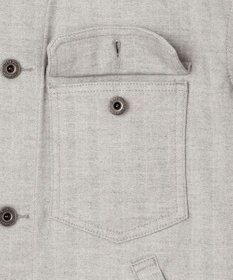 JOSEPH ABBOUD 【イタリア素材/ストレッチ】ヘリンボンモールスキンワーク ジャケット