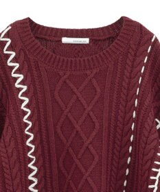 Green Parks ・ＥＬＥＮＣＡＲＥ　ＤＵＥ　ハンドステッチケーブルニッ