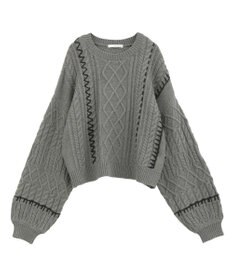 Green Parks ・ＥＬＥＮＣＡＲＥ　ＤＵＥ　ハンドステッチケーブルニッ