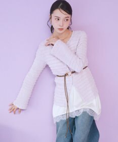 earth music&ecology 【予約】シャーリングカットカーディガン