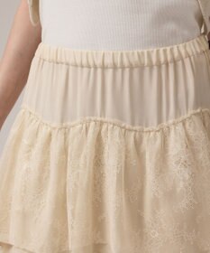 GRACE CONTINENTAL レースコンビティアードスカート