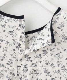 J.PRESS LADIES 【洗える】 スパンローンフラワー ボリュームスリーブ ブラウス