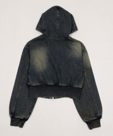 WEGO デニムショートフードブルゾン