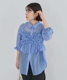 Green Parks ＳＥＴ２点フリルビスチェ＋シャツチュニック