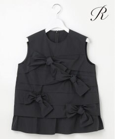 23区 S 【R(アール)】ナイロンタフタワッシャー  ノースリーブブラウス