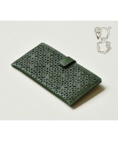 genten ダイヤカットワーク　マチなし長財布