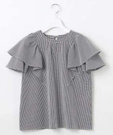 Feroux 【洗える】袖フリルブラウス