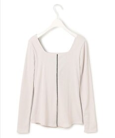 ICB 【洗える】【OUR WACOAL コラボ】カップイン スクエアネックロングTシャツ