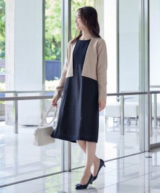 Tiaclasse 【洗える】チェックコンビエンパイアワンピース