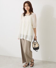 AMERICAN HOLIC シアーパフスリーブニットプルオーバー